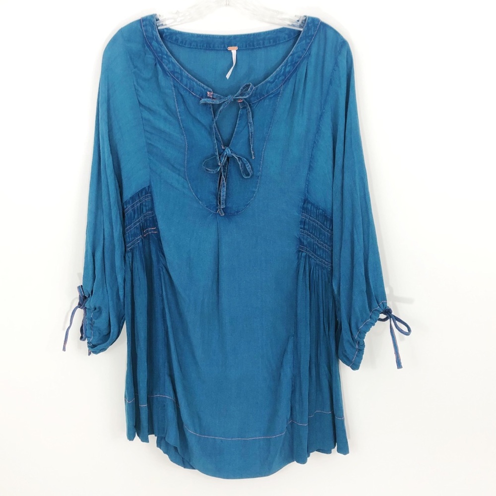 Free People Balloon Sleeve Tunic Dress XS